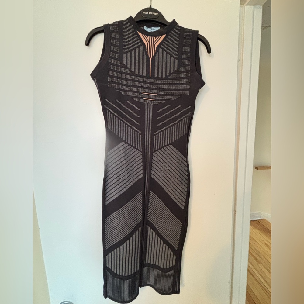 Gorgeous Prada Black and Gray Dress